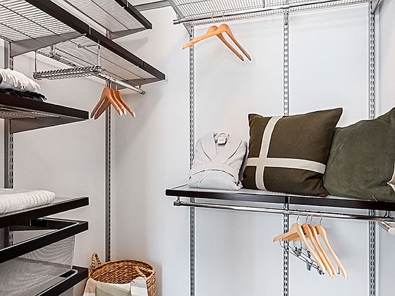Walk-in Closets with Custom elfa Shelving