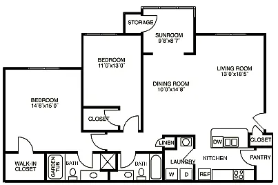Floor plan 2 Bedroom