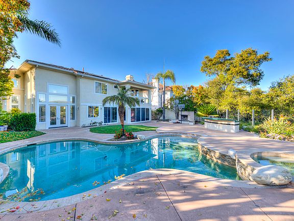 back yard - pool, spa, fireplace, grill
