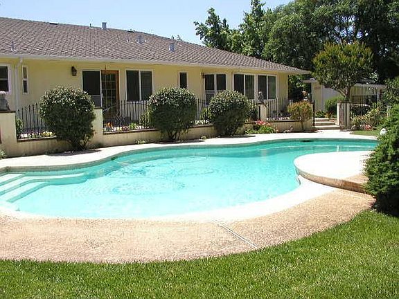 Large gated pool and patio