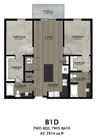 Floor plan B1D