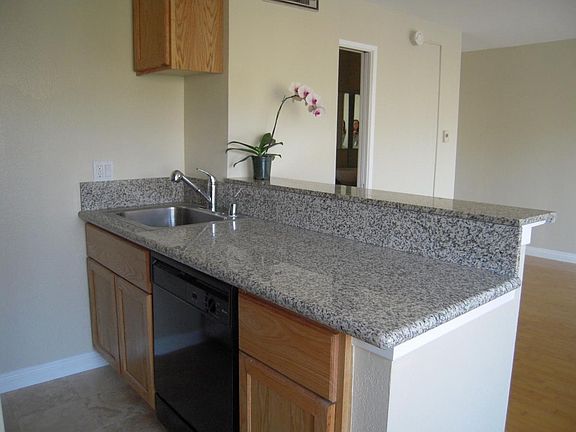 Granite kitchen, new stove and microwave, sink