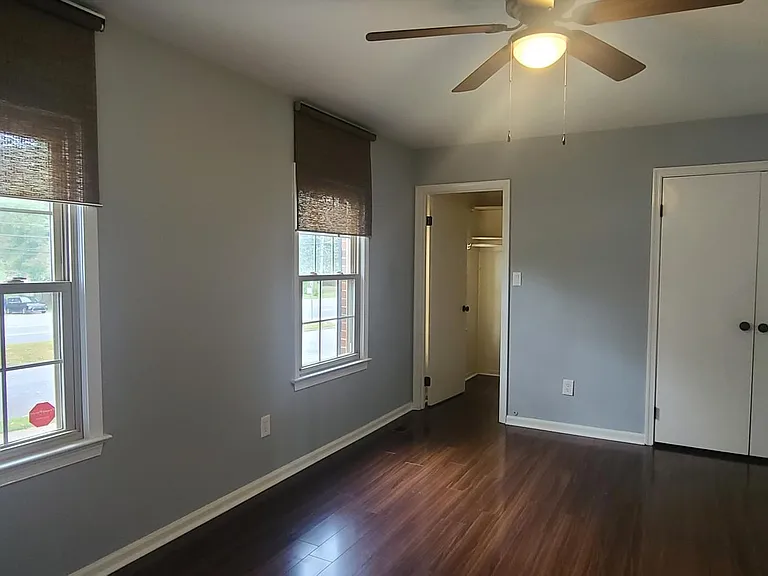 Master bedroom with two large closets