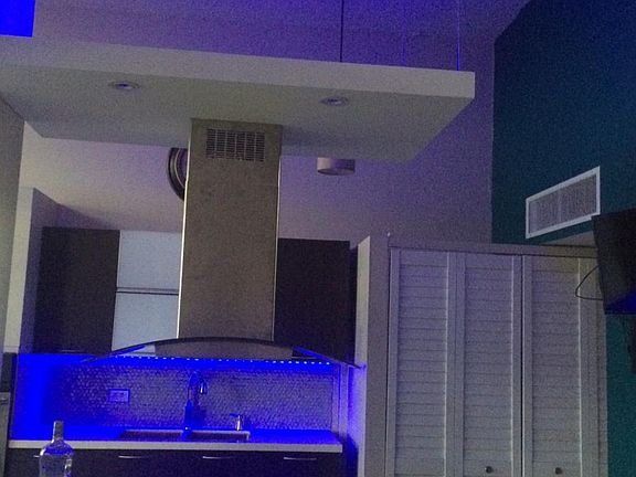 kitchen at night