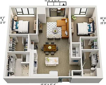 C8 | 2x2 | 1170 sq ft C8 | 2x2 | 1170 sq ft