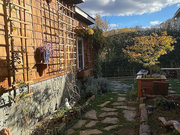 Garden path to studio