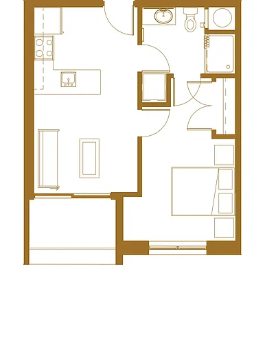 Floor plan 1 Bed