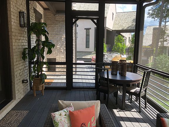 Screened-in porch. 