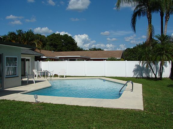 Pool overlooking BBQ area