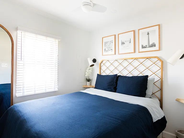 Queen sized bed in the Master Bedroom.