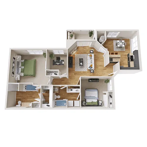 Floor plan The Exter - Renovated