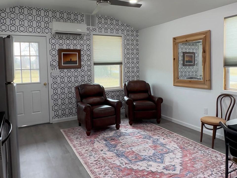 Spacious living area and kitchen