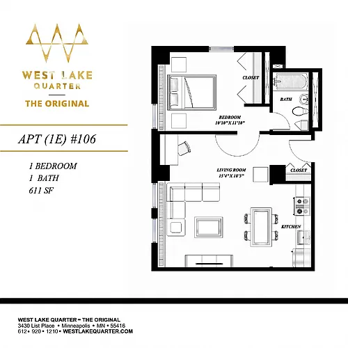 Floor plan 1E