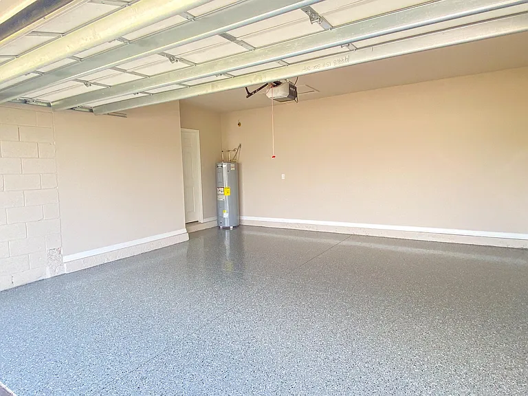 Epoxy-coated garage floor