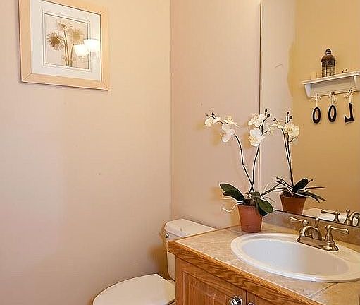 Powder room on main floor.