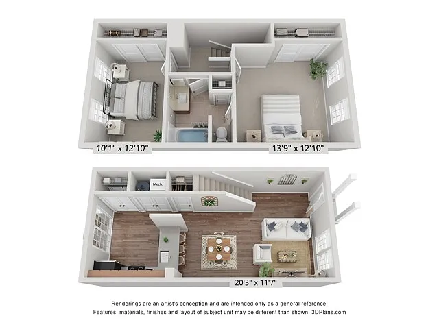 Floor plan Bentley Town
