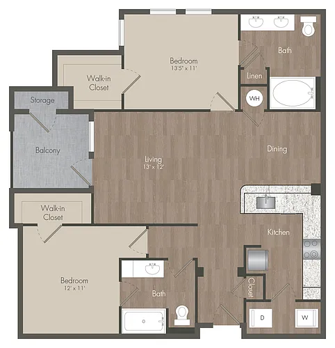 Floor plan B2 - 2X2