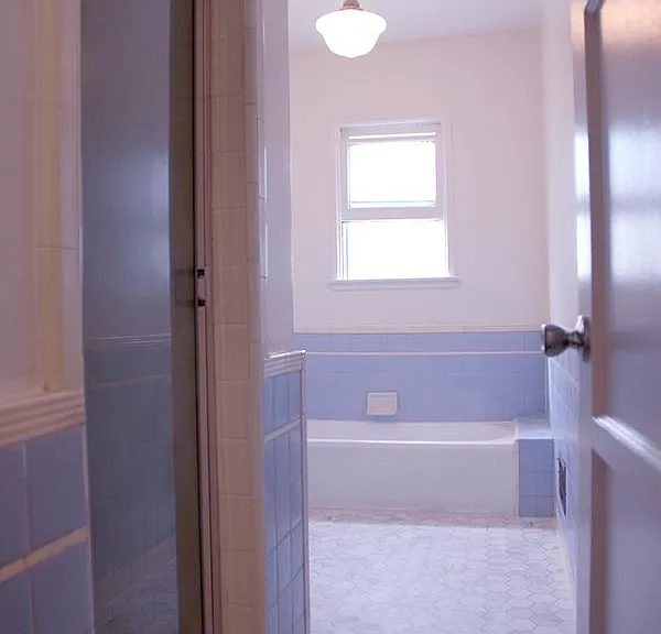 Bathroom with separate shower and tub.