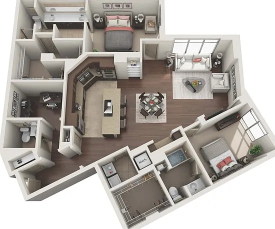 2 BR 2.5 Bath with Den 2 BR 2.5 Bath with Den