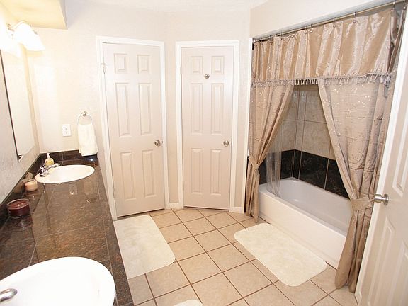 Wow, master bath with granite counters & tile floors (recent).