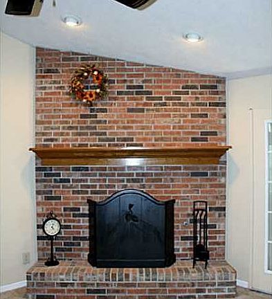 Fireplace. Masonry gas fireplace located in great room.