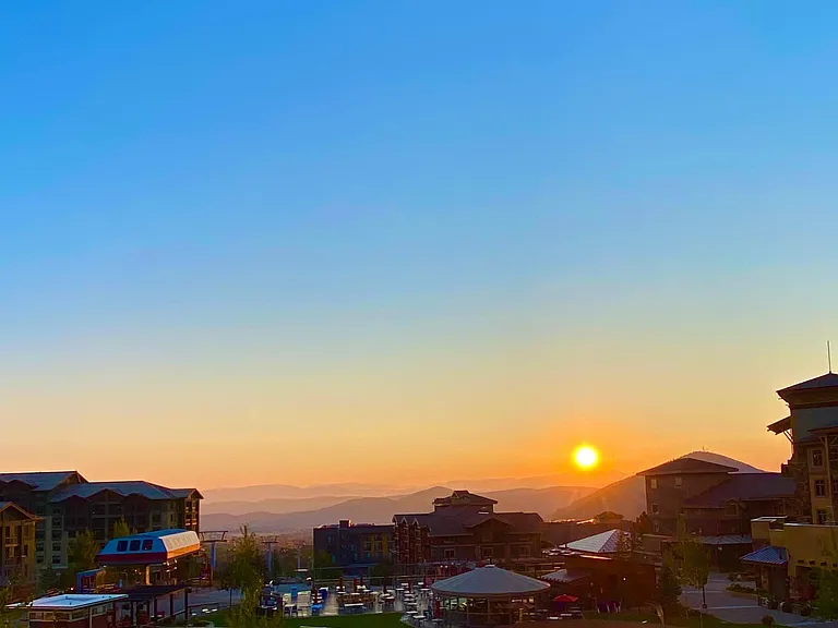 Sunrise view from the unit's balcony