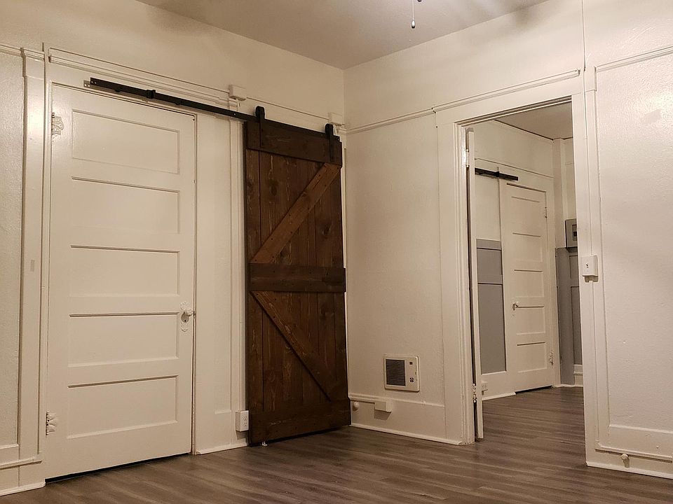 New flooring and barn door.