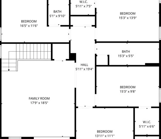 Upstairs Floorplan