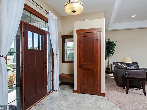 Built in seat, paneled doors
