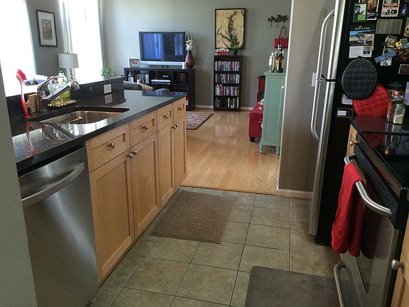 View of Kitchen from Downstairs Half Bathroom