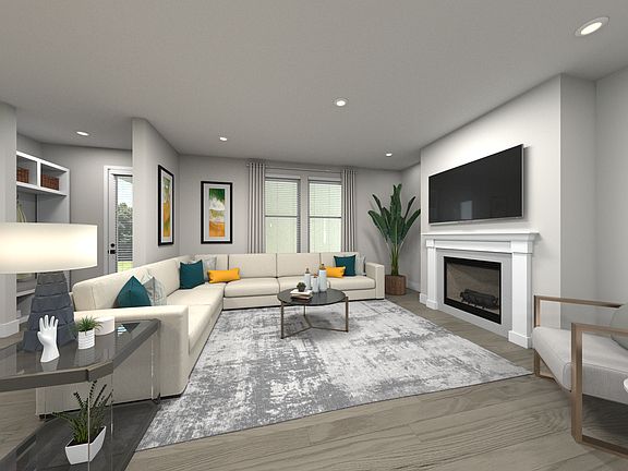 Spend family movie nights in the spacious great room.