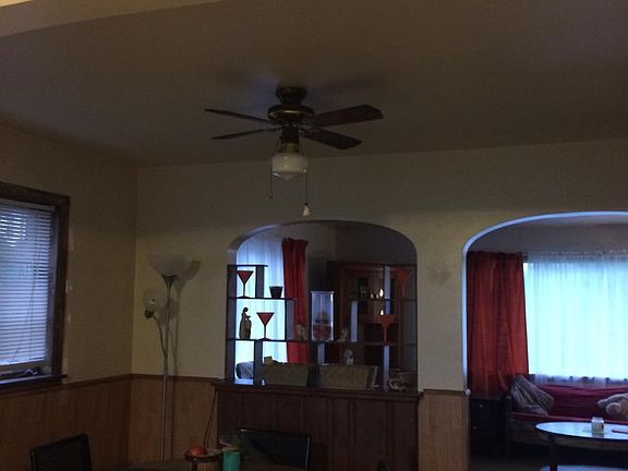 View from dining area into living room