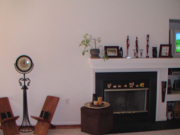 Living room fireplace