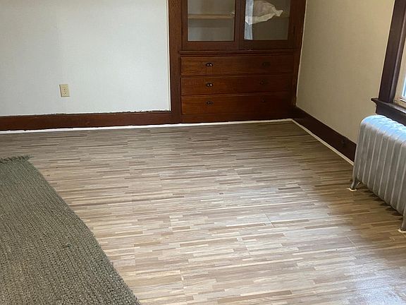 Living room with glass cabinet