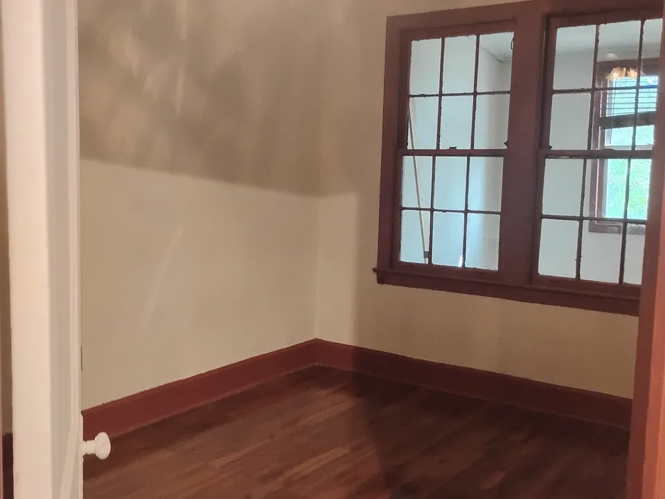 Bedroom with washer/dryer in closet