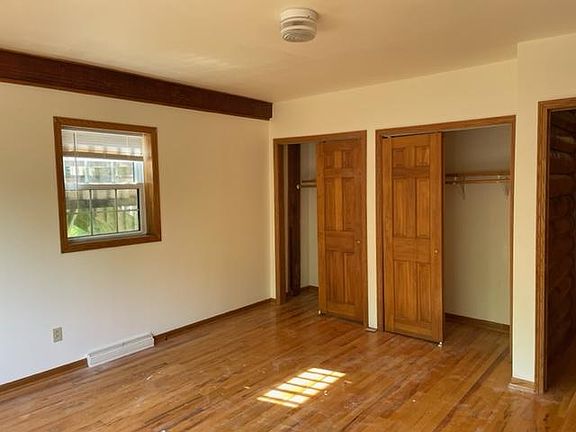 Large southwest 2nd floor bedroom includes dual closets.