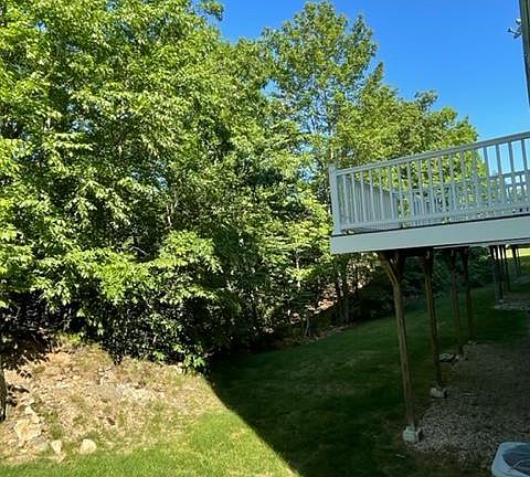 Private deck off of open living area