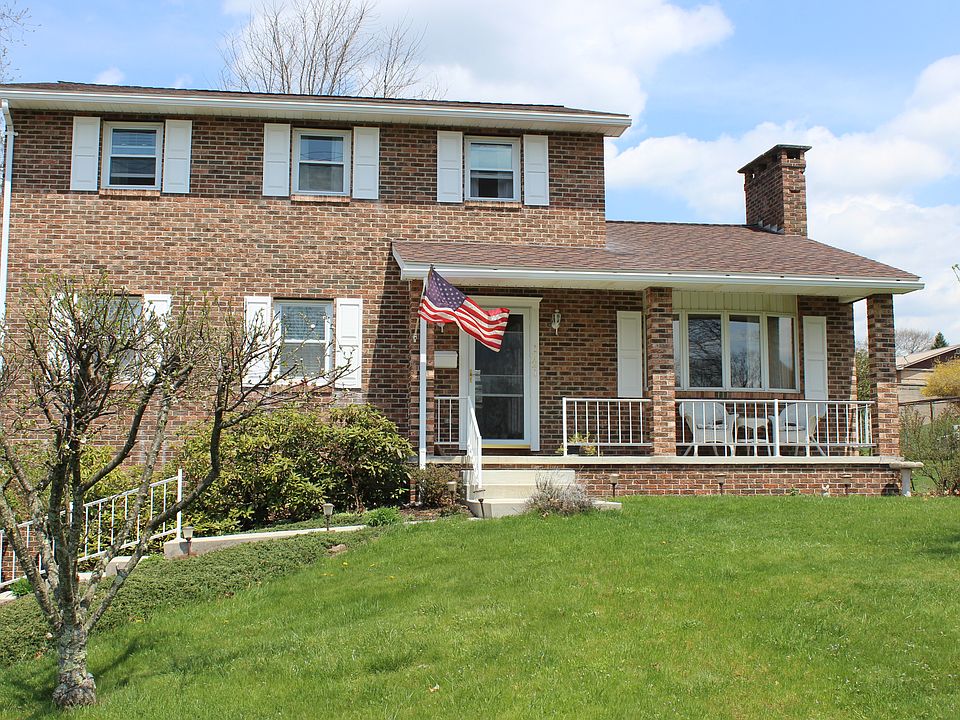 Multilevel brick home.