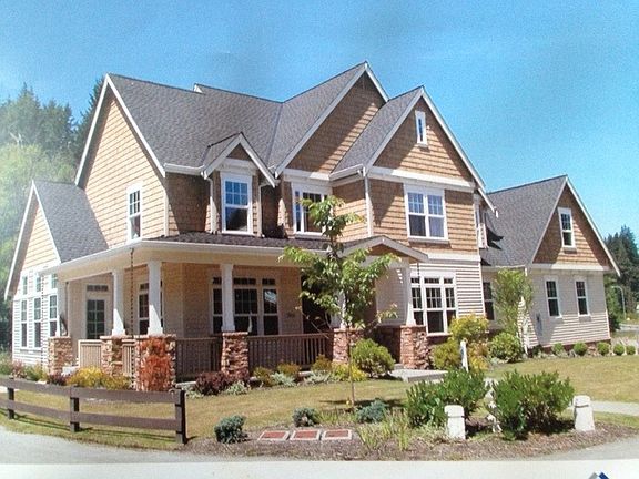 The front of the lavish house.