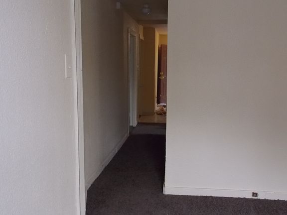 Hall from living area to kitchen