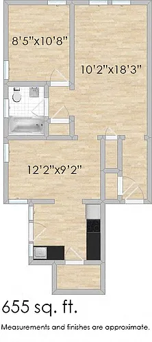 Floor plan 225 Harrison C, D G & H
