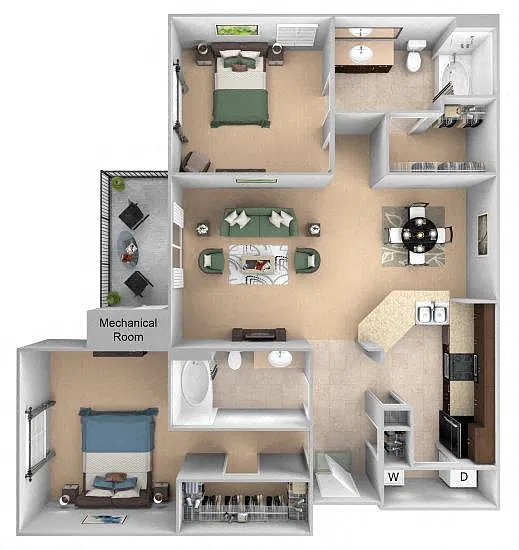 Floor plan B2 (Crawford)