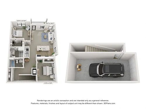 Floor plan Leona - Attached Garage