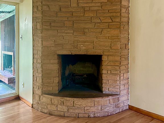 Original fireplace in living room
