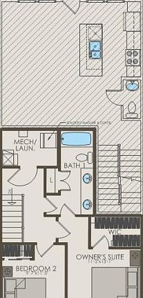 Second Floor 2 br 2 ba