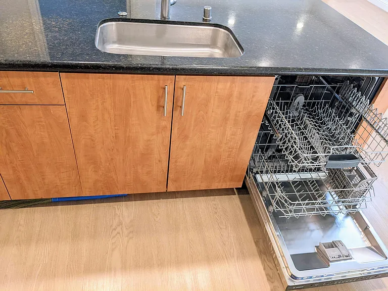 Kitchen island with sink and best-in-class Bosch dishwasher