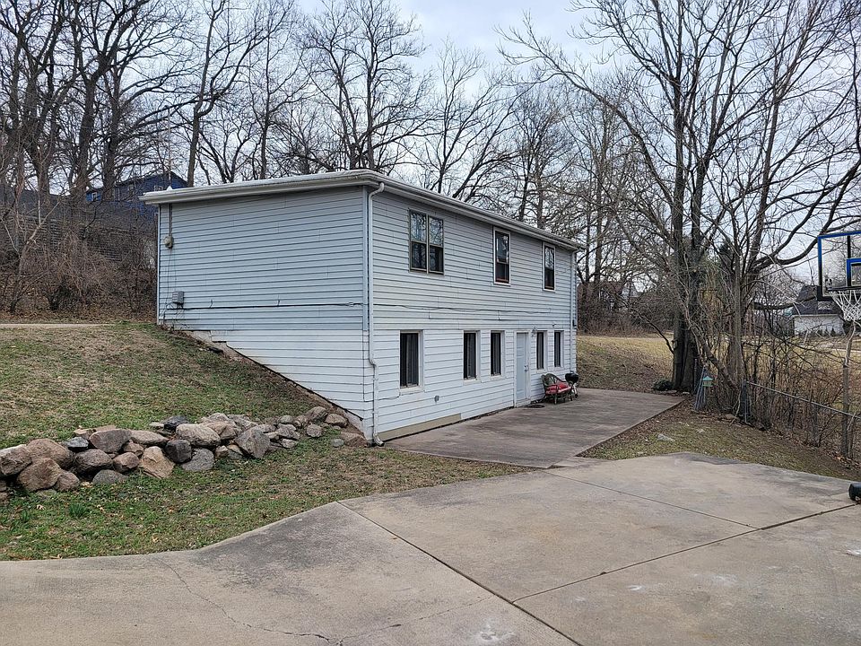 house with patio entrance off living room and private drive.