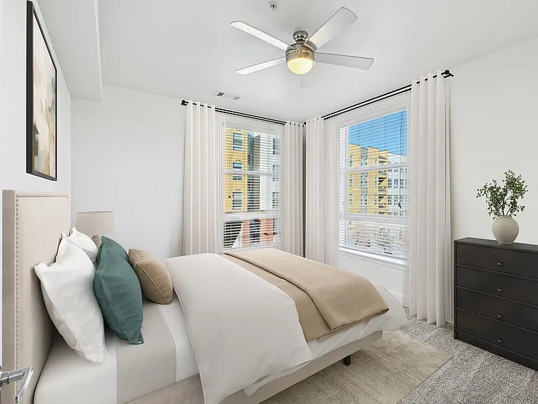 Refreshed Finishes bedroom with carpet