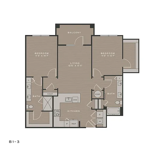 Floor plan B1-3