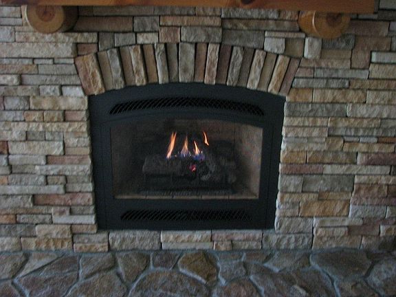 Stone Fireplace